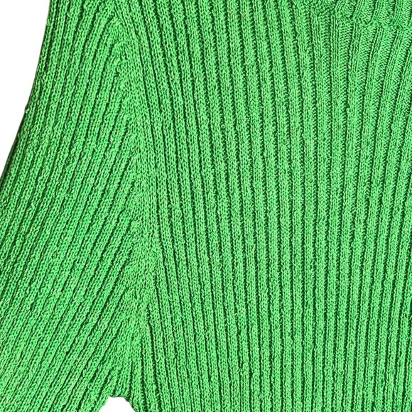 Vintage Young East Green Knit Dress Size 11 With Back Zipper Closure & Adjustabl - Picture 7 of 15